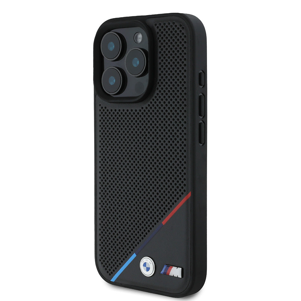 BMW iPhone 16 Pro Orjinal Lisanslı Magsafe M Logolu Üç Çizgili Delikli Deri Telefon Kılıfı-2 BMW iPhone 16 Pro Orjinal Lisanslı Magsafe M Logolu Üç Çizgili Delikli Deri Telefon Kılıfı-2